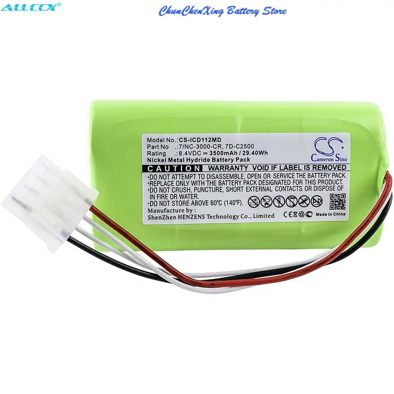 3500mAh Battery 7/NC-3000-CR,7D-C2500,PPC 002 for Innomed HeartScreen 112d +TOOL