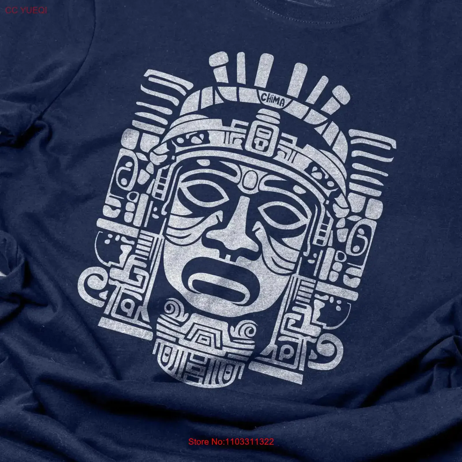Camiseta con máscara azteca, arte maya, diseño Tribal, cultura antigua mística, Top lavado vintage único para uso diario, gráfico para hombre