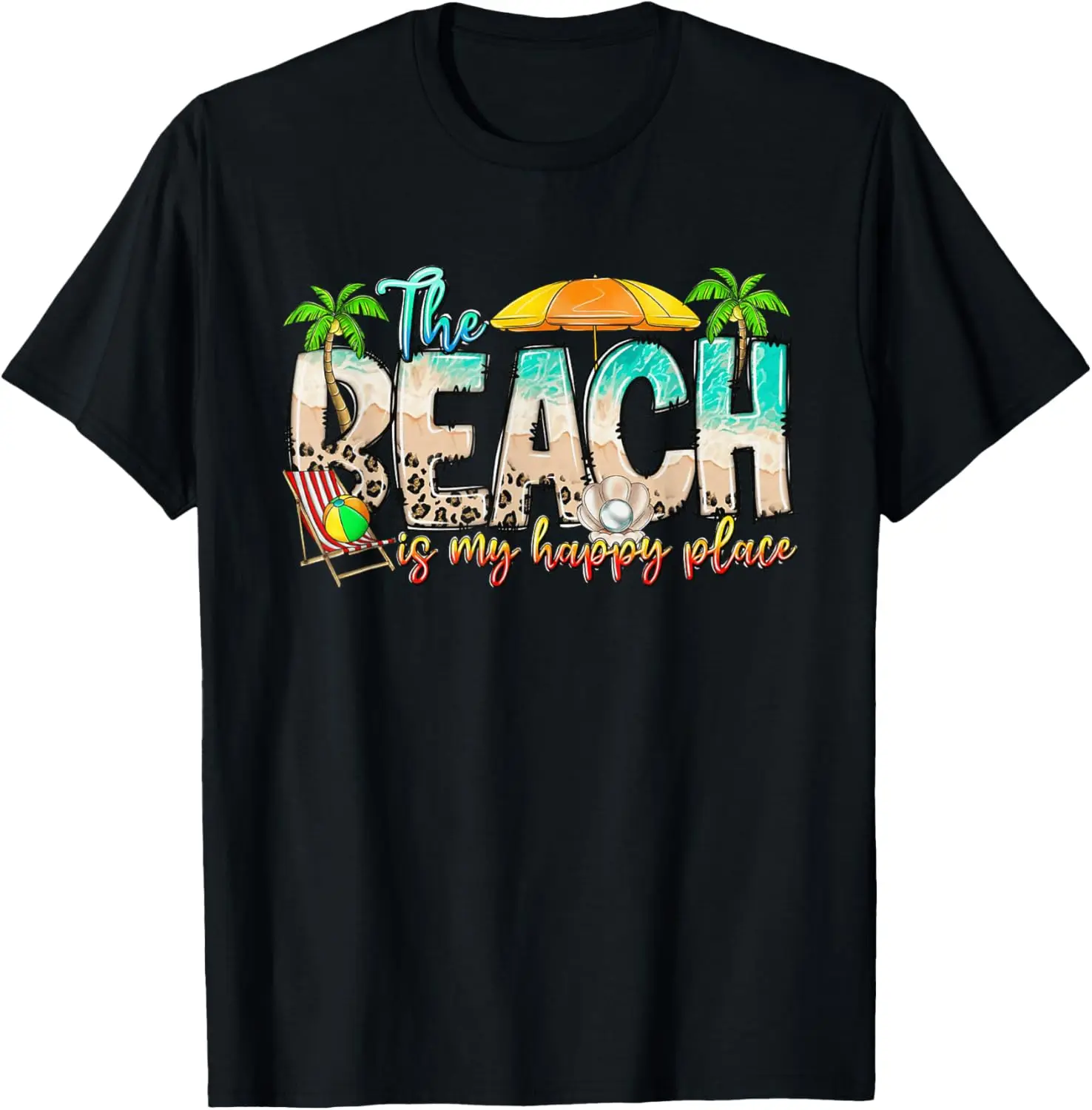 

Cute Beach is My Happy Place Tee For Men Women T-Shirt