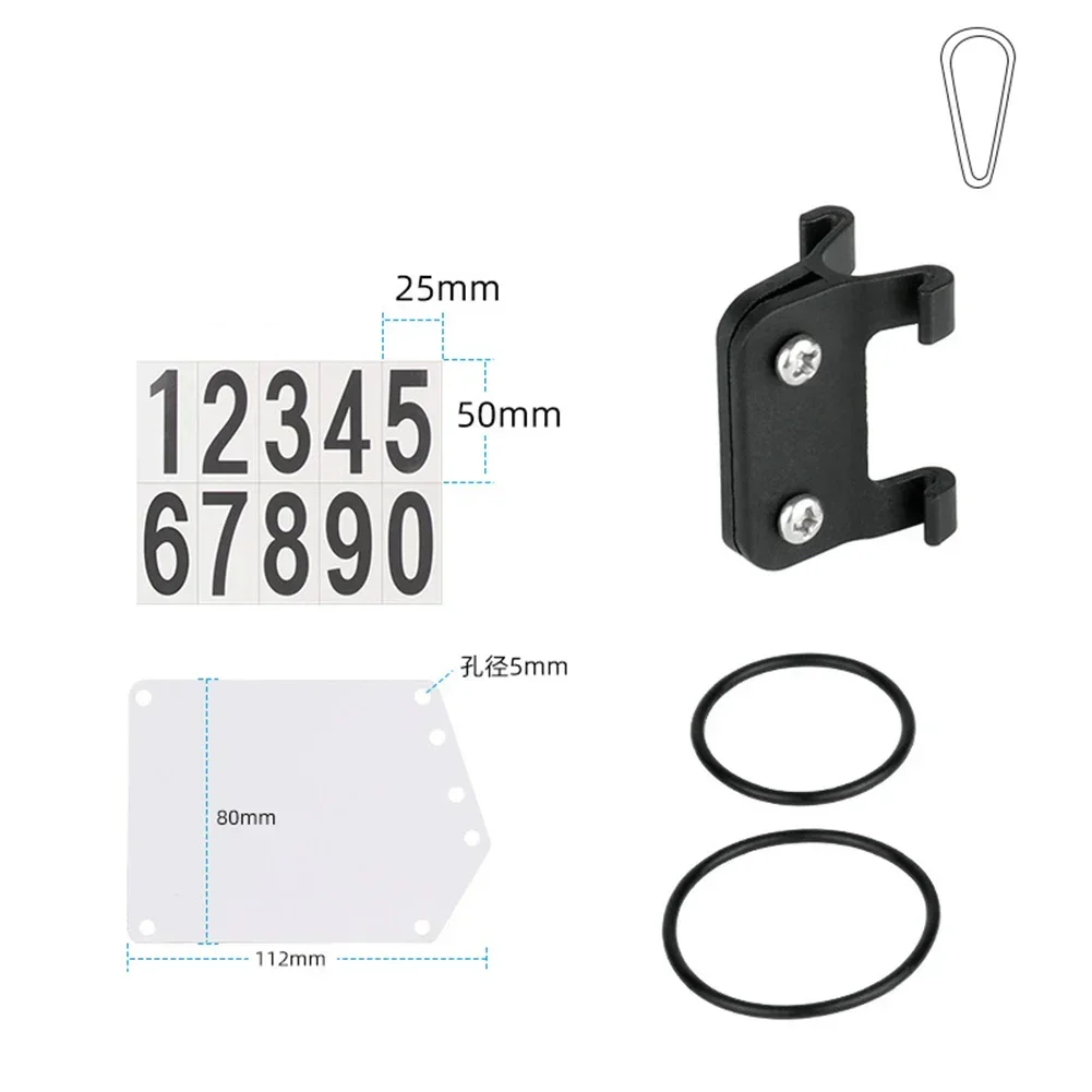 Bike Triathlon Race Number Plate Mount Rear License Seatpost Holder Bicycle Seatpost Holder With Rubber Band