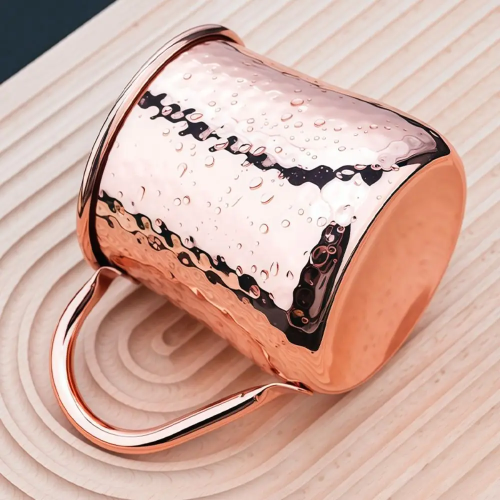 جديد دائم النحاس موسكو البغل القدح 550 مللي ارتفع الذهب النحاس أكواب البيرة الفضة معدن فنجان القهوة بار درينكوير #5