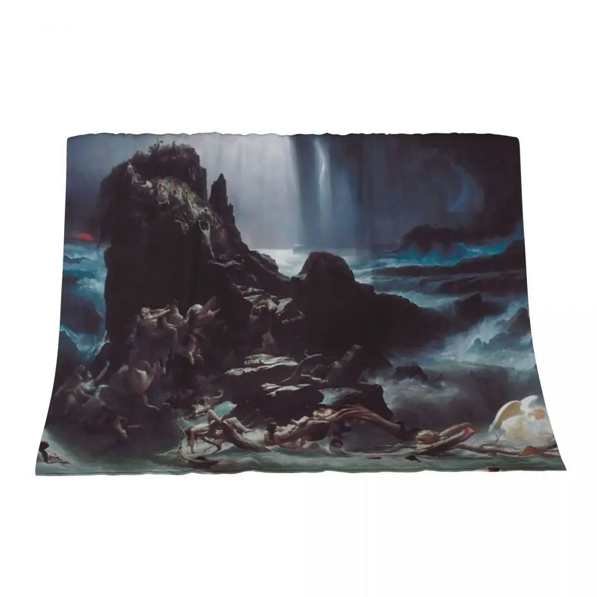

The Deluge by Francis Danby Throw Blanket Personalized Gift Warm heavy to sleep Blankets