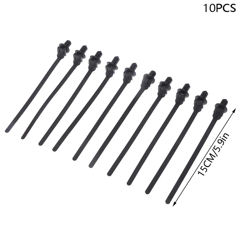 10pcs Nylon Plastic Vehicle Motocycle Cable Tie Removable Threaded M6 M8 M10 Hole Retainer Clip Push Mount Auto Fasteners