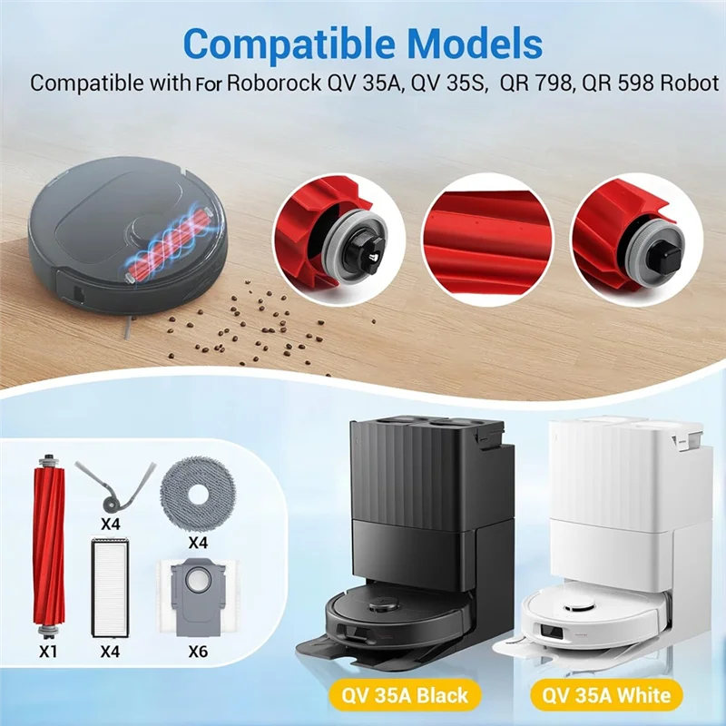 KEOL-Roborock QV 35A QV 35S QR 598 QR 798 로봇 식 진공 청소기 액세서리 키트 용 교체 부품