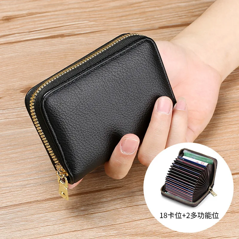 Driver's License, Id Card, Bank Card, Multi Slot Leather Wallet, Large Capacity, Multifunctional, Waterproof, Privacy Handbag
