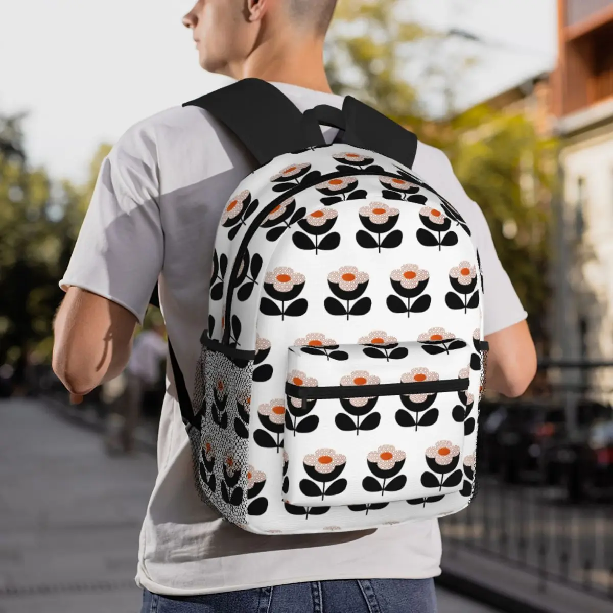 

Orla Kiely Stem Flowers Design Студенческий рюкзак Школьная сумка Походный дорожный рюкзак для мужчин и женщин Модная сумка для книг Сумки на плечо
