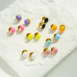 Geometric Spherical Fashion Style Earrings for Women Jewelry Wedding Accessories ,Ball Colroful earrings wholesale