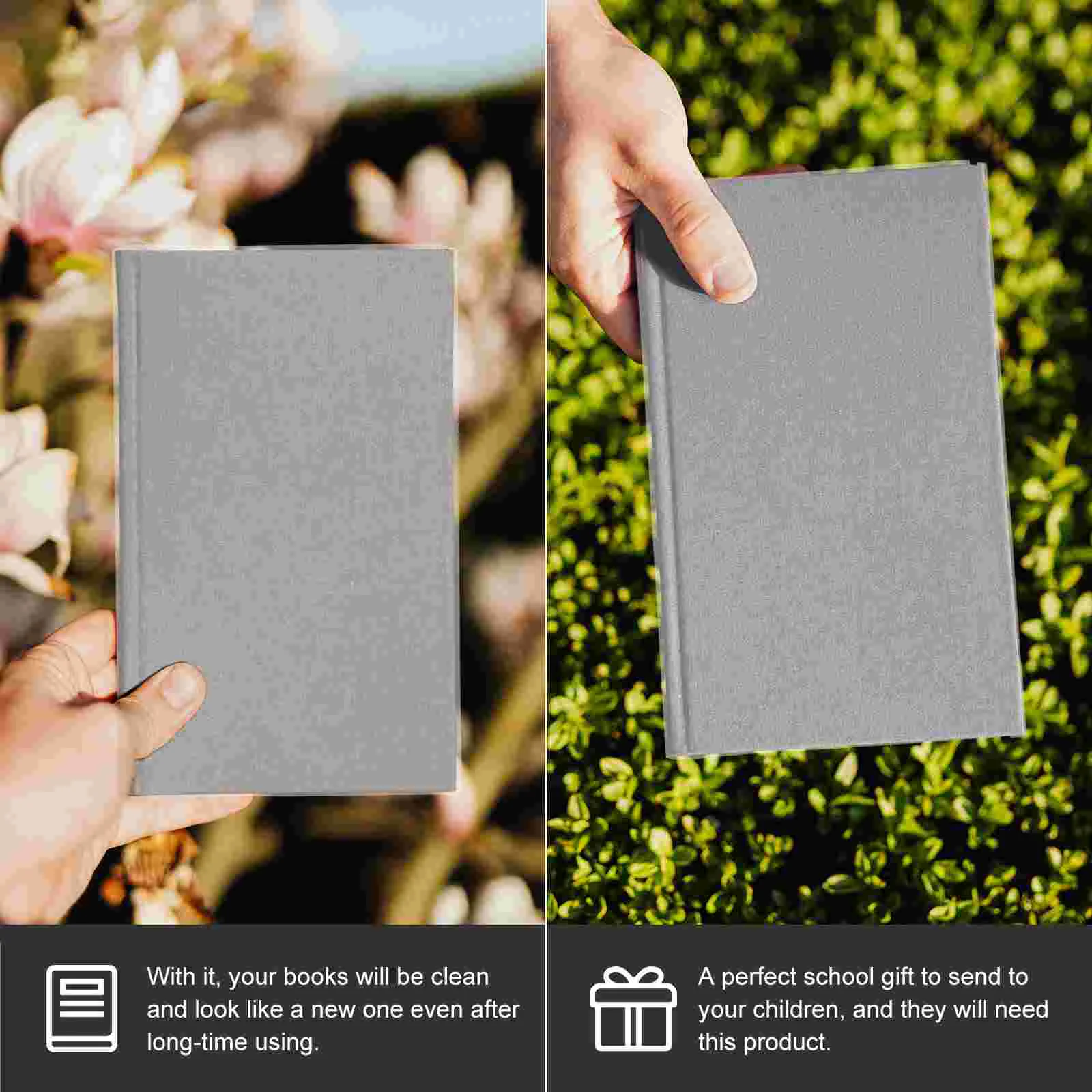 50 Pcs Transparent Book Cover Protection Thick Protector Textbook Covers Easy Installation Note