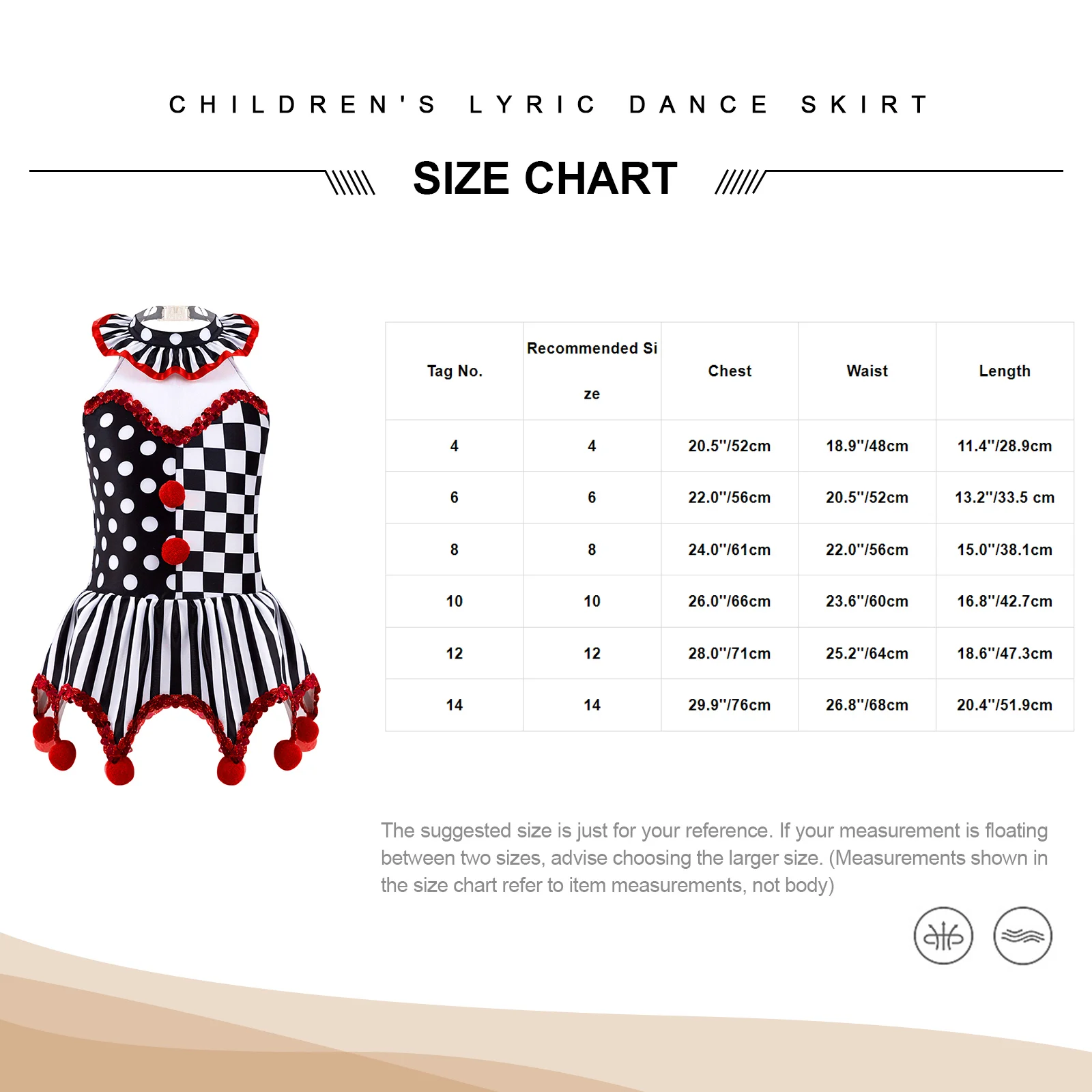 Costume de clown LYus pour enfants, robe de jeu ply pour enfants, pompons quadrnommée noirs et blancs, robe justaucorps ornée, cosplay d'Halloween pour filles