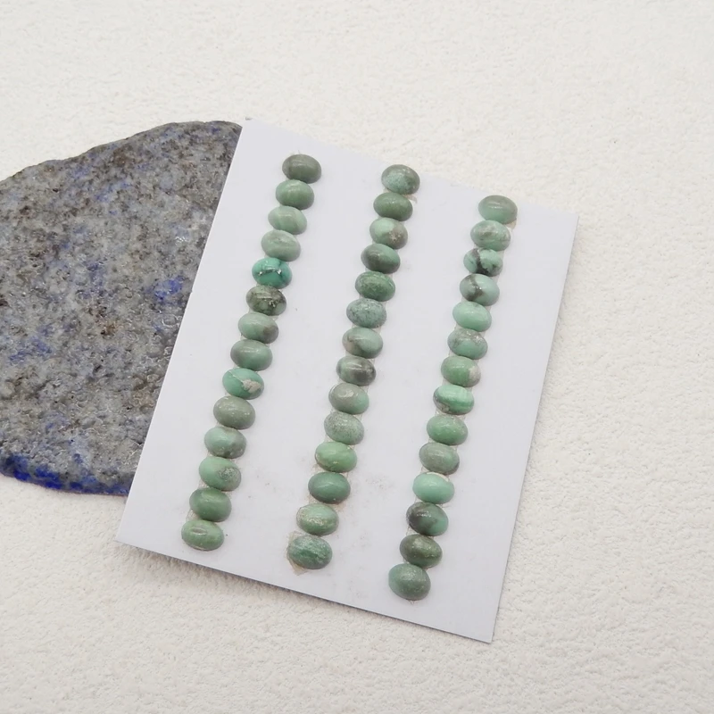 42pcs/lot Natural Stone Cabochons Variscite Cameo Fit DIY Ring Bracelet Necklace Making Jewelry Finding 6x4x3mm 5g