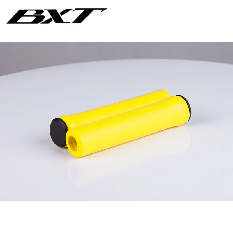 BXT MTB Handle Bar Grips Mountain Bike Handlebar Grips 1Pair Yellow Red Green Orange Blue Black  Soft Foam Silicone