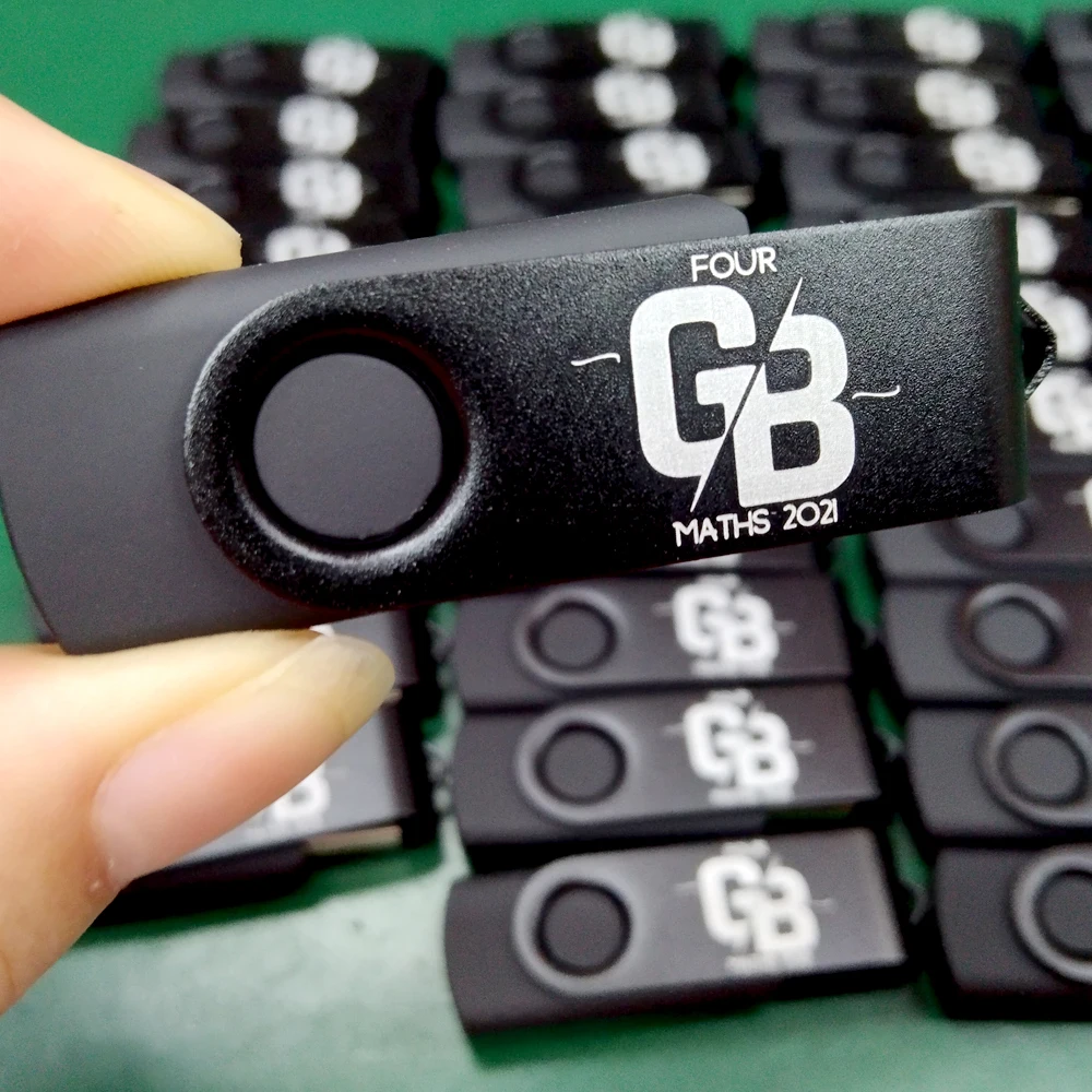 50 Buah/Lot USB Stick Mini Pen Drive USB Flash Drive 4GB 2GB 1GB Flashdisk 64Gb 32Gb 16Gb Disk Logam Cle USB Gratis Logo Kustom