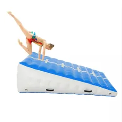 Gymnastics Exercise 1.8x1.2x0.15-0.3m Inflatable Air Track Ramp With Logo Gymnastic Air Incline Triangle Ramp Mats