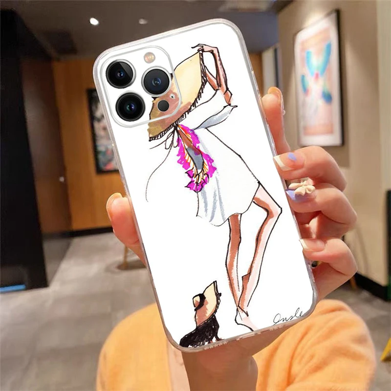 

Phone Case For iphone 17 Air 17 16 Pro Max 15 14 13 Pro Max 15 16 Pro 15Plus Christmas Princess Travel Girl