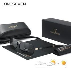 KINGSEVEN 2024 New Photochromic Sunglasses Men Women Chameleon Polarized Pilot Sun Glasses Anti-glare Driving Eyeglasses UV400