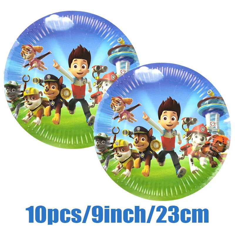 Neue Paw Patrol Geburtstagsparty-Dekorationen: Pappteller, Becher, Servietten, Tischdecke, Tischgeschirr, Paw Patrol Happy Birthday Party-Zubehör – Detail 6