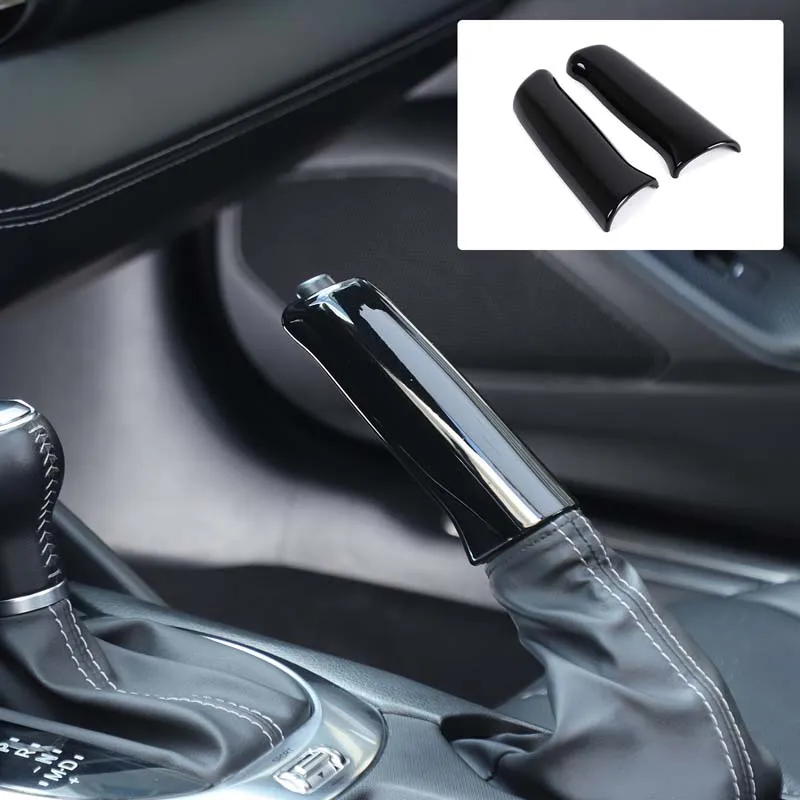 For 2016+Mazda MX-5/Fiat 124/Abbas 124 Automotive interior modification ABS black Automotive handbrake lever decorative cover