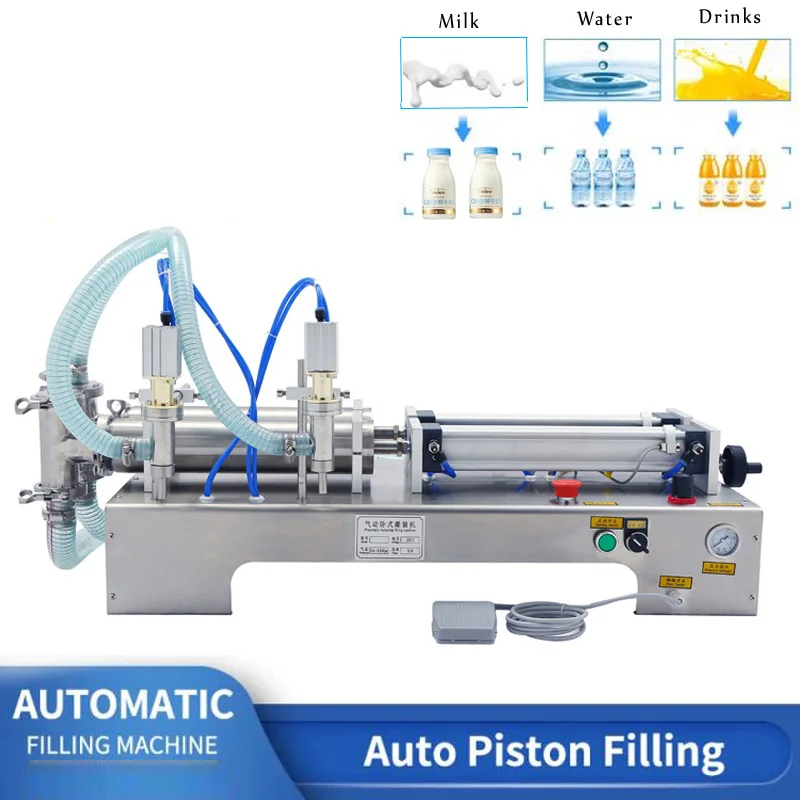 

Two Nozzle Fully Pneumatic Piston Liquid Filling Machine Alcohol Palm Oil Bottling Filler Packing System