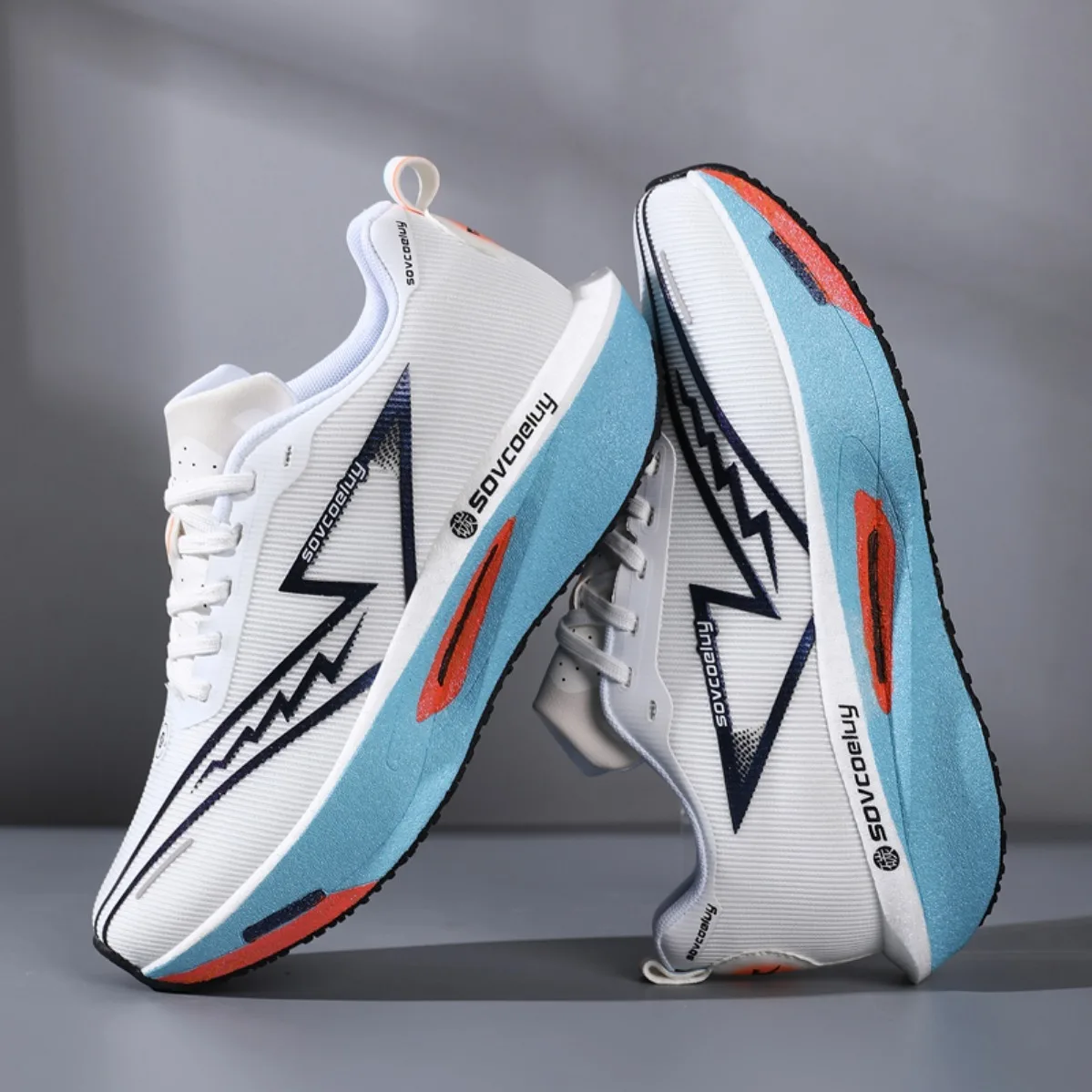 New Men Women Carbon Plate Running Shoes Shock Absorbing Marathon Sports Sneakers Lightweight Cushioning Athletic Shoes