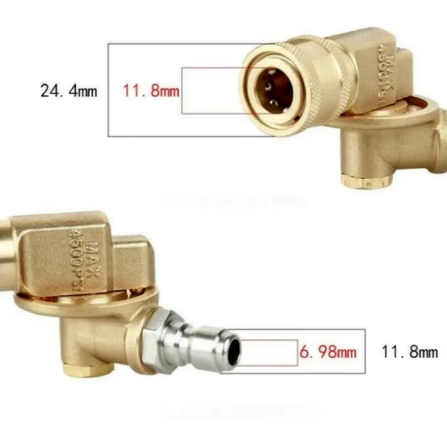 1/4 بوصة 7 زاوية قابل للتعديل التمحور المقرنة سيارة غسالة الضغط فوهة صمام