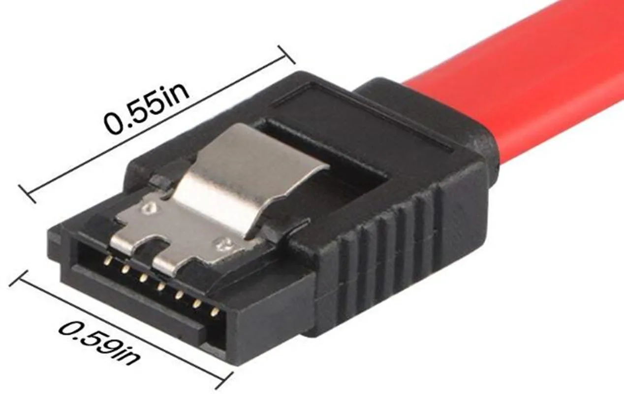 [2 حزمة] SATA III 6.0 جيجابايت في الثانية كابل مع قفل مزلاج ، 90 درجة اليمين زاوية SATA III كابل 50 سنتيمتر