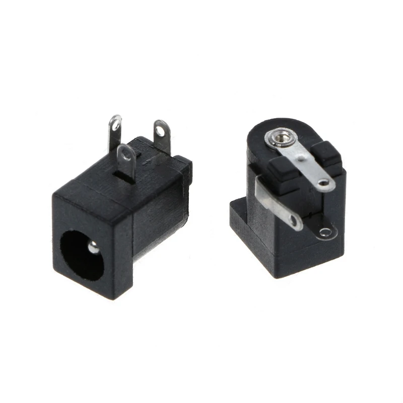 DX11 5 Pcs DC-005 Black for DC Power Socket Connector 5.5x2.1mm Barrel-Type PCB