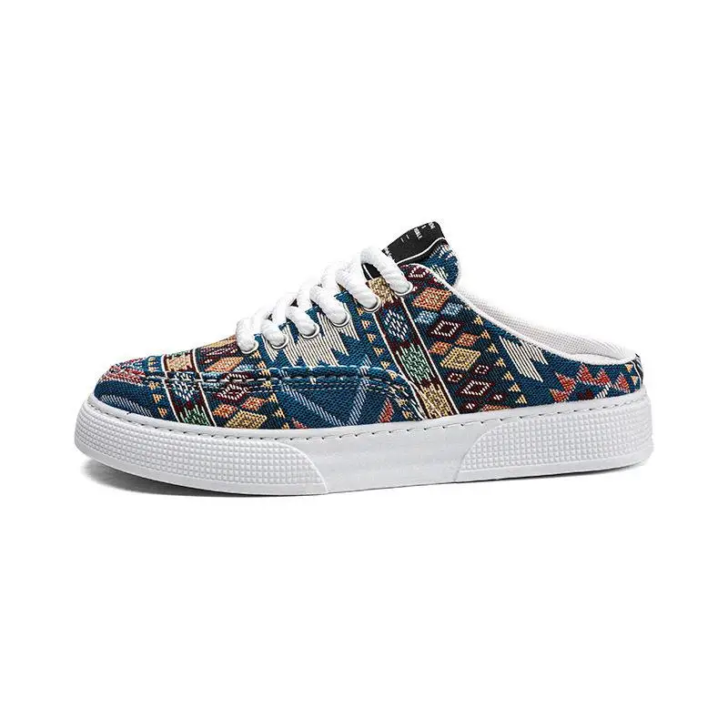 

Men's Canvas Shoes Breathable Low-Top Sporty Slip-On Casual Sneakers Korean Style Flat Bottom Fashionable Spring Autumn