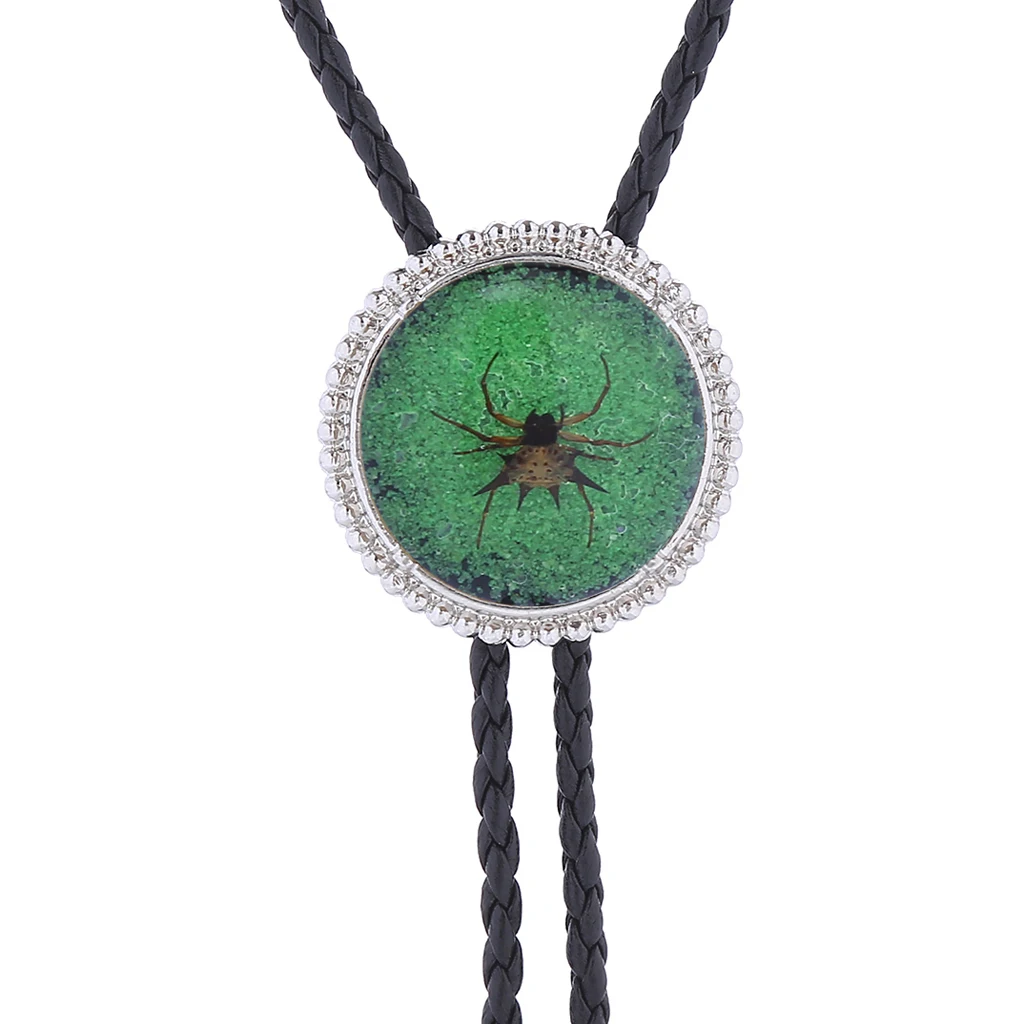 

New European and American fashion silver spider bolo tie