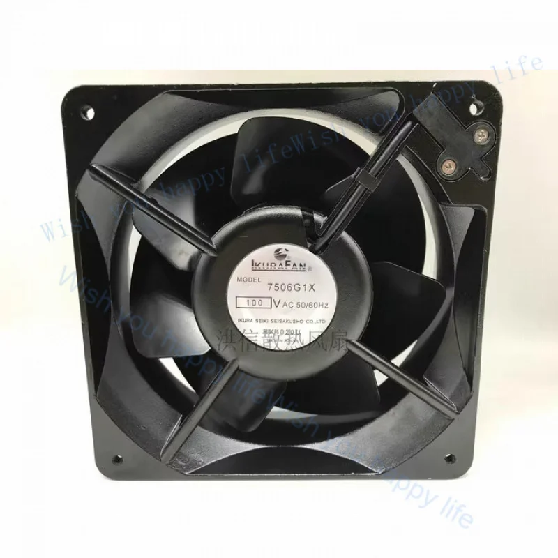 

V+ 1PCS FOR IKURA 7506G1X AC100V Metal Iron Blade Cooling Fan 16055 16CM