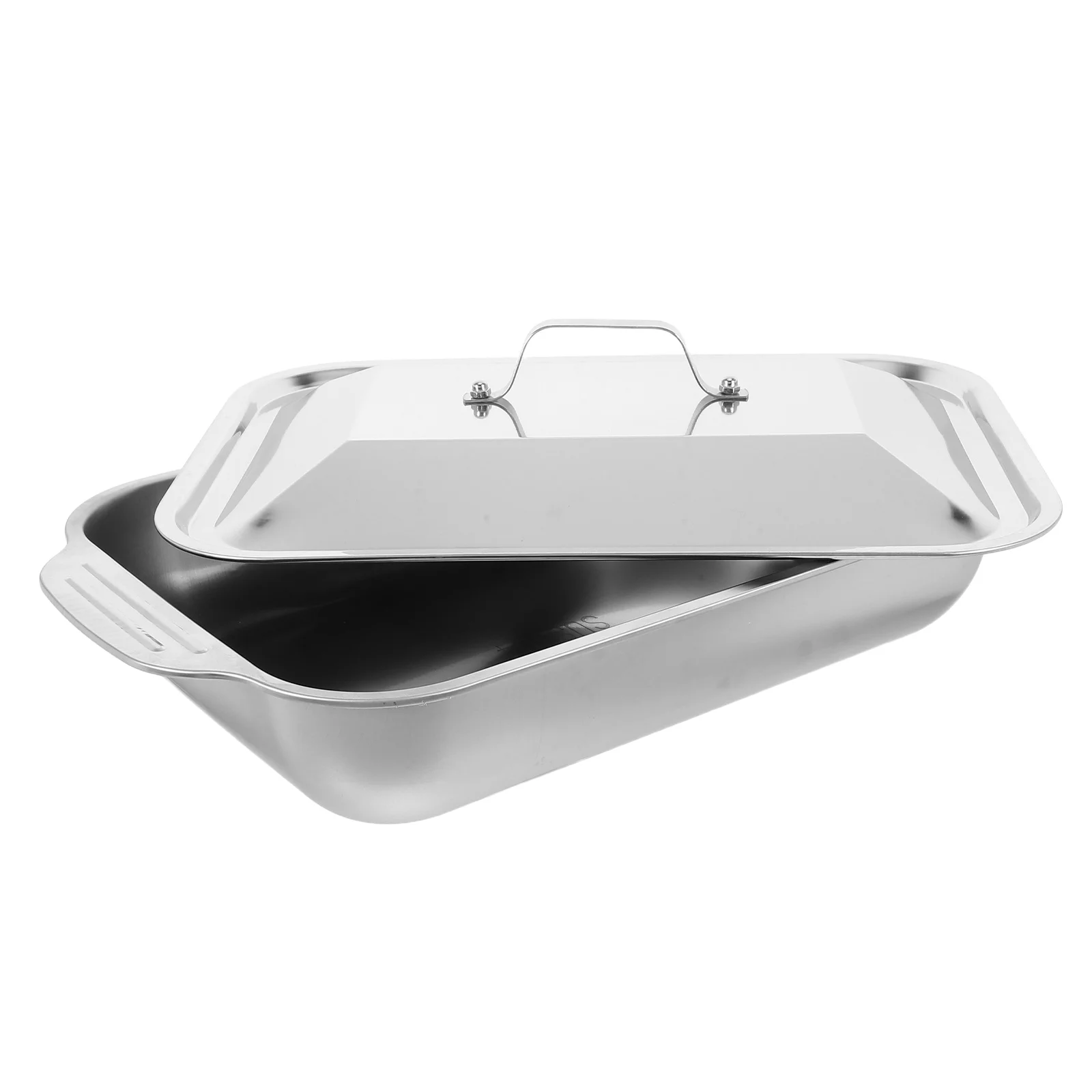 

Grilled Fish Roasting Pan Steel Roasting Pan Rectangle Deep Cooking Tray Oven Stainless Steel Large Size Versatile