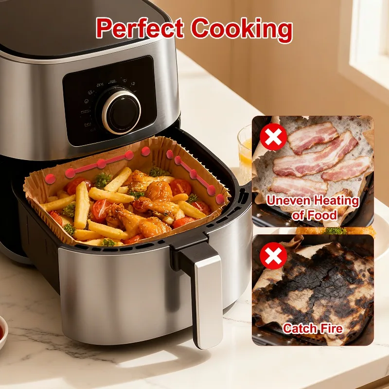 6 Pcs Air Fryer Magnet Silicone Buckle - Lock Disposable Liners Safely And Prevent Paper To Burn, For Parchment Paper Liners