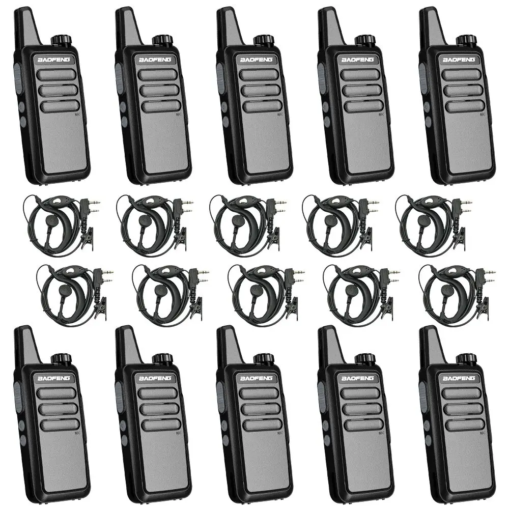 10x Baofeng Mini Walkie Talkie Usb Opladen Uhf Protable Radio Voor BF-R5 KD-C1 Handheld Tweeweg Radio Voor Hotel
