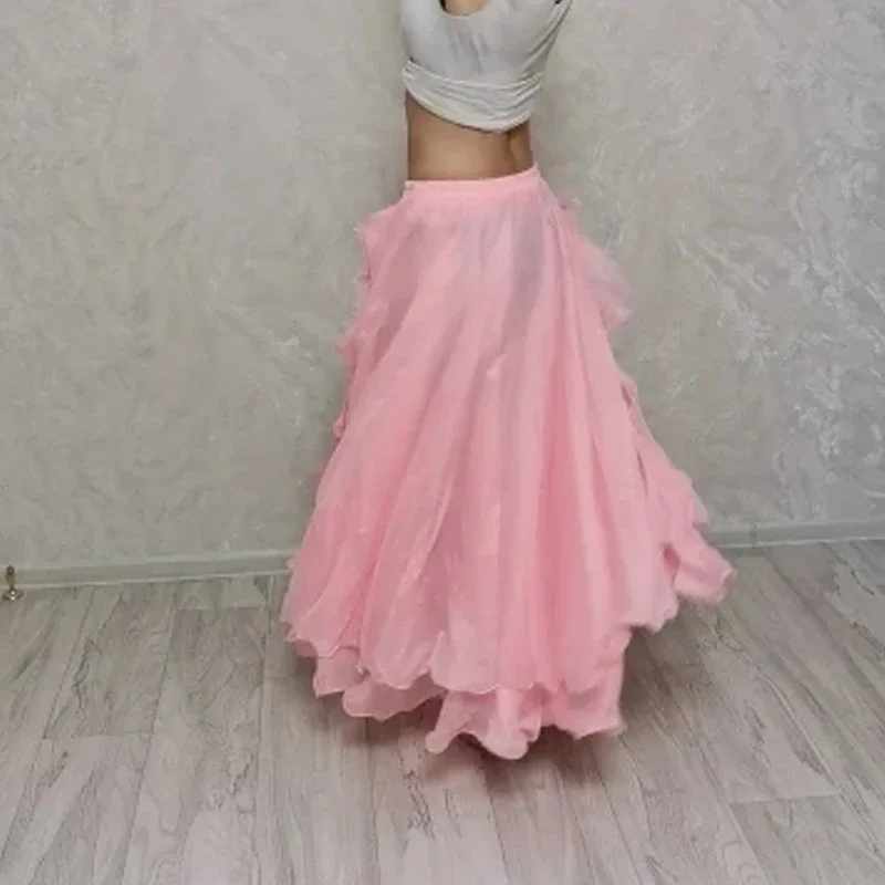 Saia profissional de dança do ventre para mulheres, roupa de dança do ventre, saia maxi longa, saia oriental sexy para senhora, sem cinto, nova