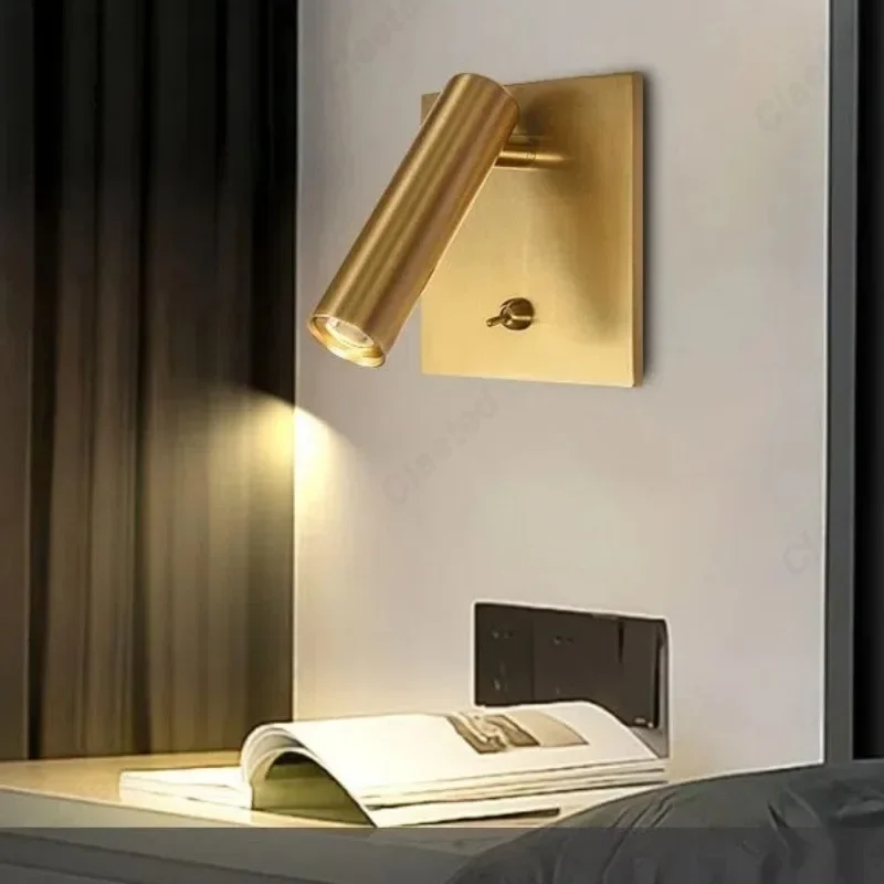 

Creative and Minimalist LED Embedded Rotatable Wall Lamp for Home Bedroom Bedside Study Decoration Reading and Lighting