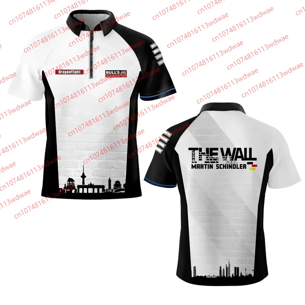 

Футболка для игроков PDC World Champion BULL'S DE MARTIN SCHINDLER DARTS 2026: повседневная, удобная, дышащая одежда для любителей дартса