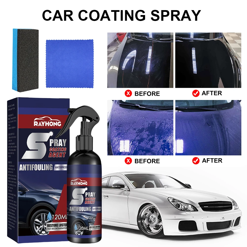 120ml Car Scratch Removal Spray Long Lasting Car Polishing Maintenance Spray Coating Paint Sealant Car Accessories