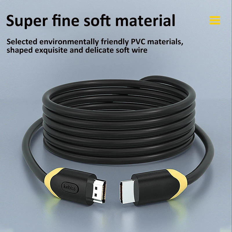 Para Xiaomi Mi TV Box Cable Compatible con HDMI tarjeta de vídeo 4K/120Hz 48Gbps Cables digitales para PS5 PS4 divisor Cable de monitores de ordenador