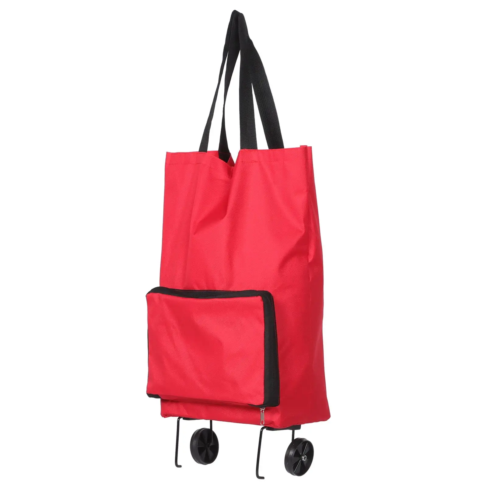 

Folding Hand Pull Cart Collapsible Shopping Bags Trolley Storage Crate Wheels Grocery Tote Foldable Home Large Capacity