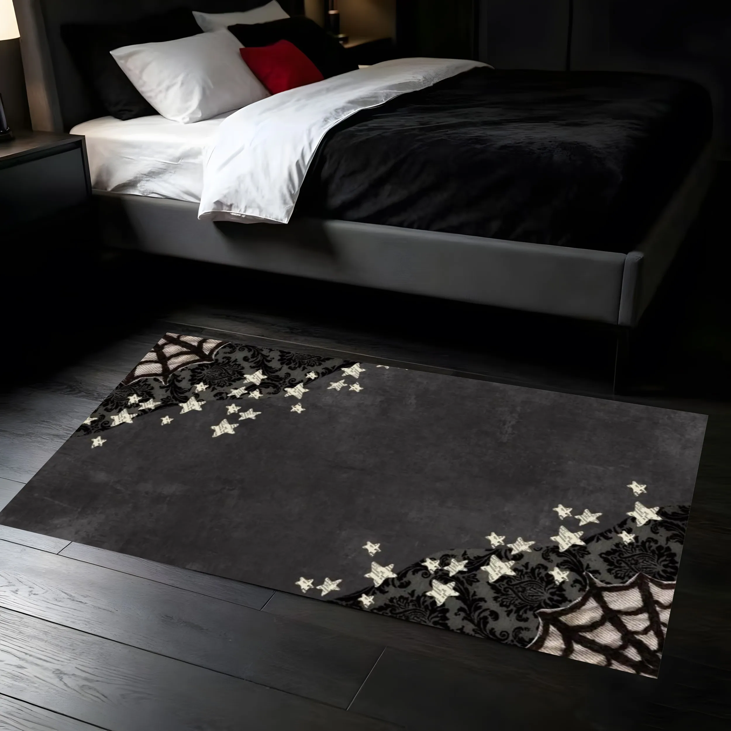 2D Carpet with All-Over Print of Halloween Pumpkins, Ghosts, and Bears – Cute, Adorable, Warm, and Eye-Catching, Creating a Perfect