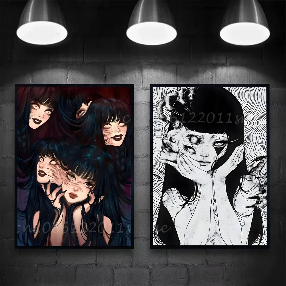 1 قطعة Ito Junji Tomie الكلاسيكية خمر المشارك ذاتية اللصق الفن ورق مقاوم للماء ملصق مقهى بار غرفة جدار ديكور