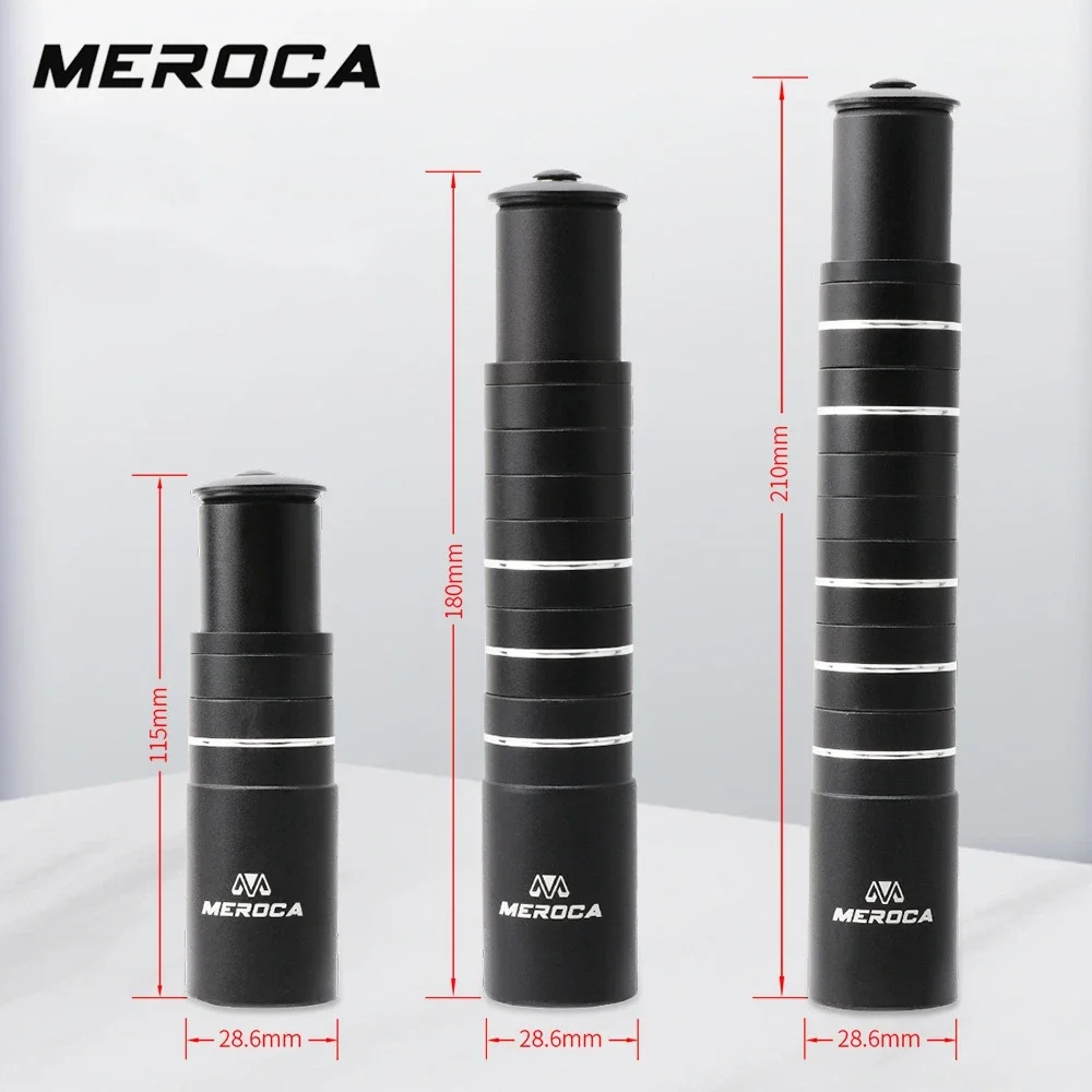 

MEROCA MTB Mountain Bike Stem Enhancer 28.6mm Fork Lifting Head Pipe 115/180/210mm Iamok Bicycle Parts