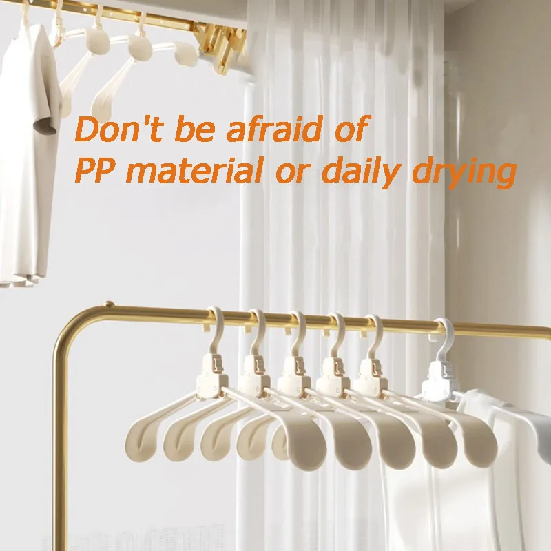 I KNOW Folding Hanger White Grey Multi-functional Plastic Household Portable Clothes Hanging Wide Shoulder Clothes Hanger Rack