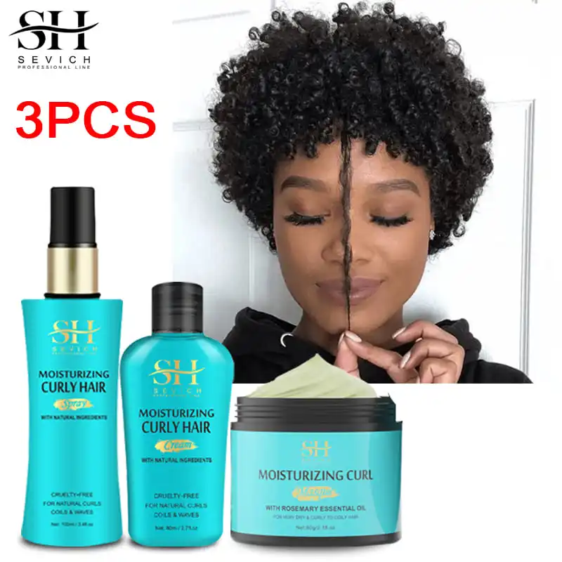 3pcs/Set Curly Hair Product Curly Hair Styling Spray Curling Moisture Cream Curly Hair Mousse Curl Enhancer Hair Mask Hair Care