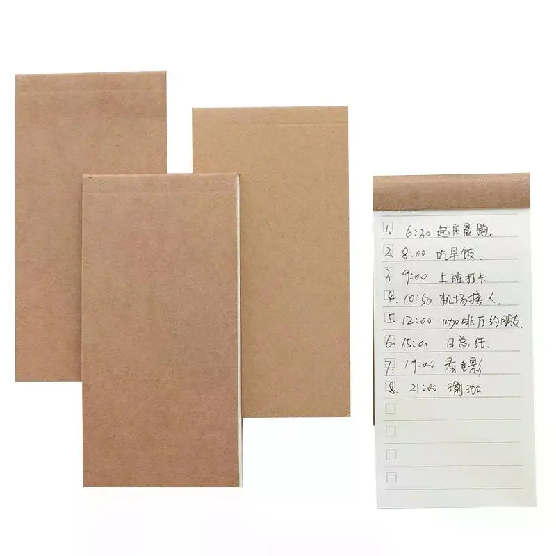 Tearable Pocket Kraft Paper Memo Pad Notepad Stationery Memo Notes Writing for To Do List Tear Checklist TODO project notes