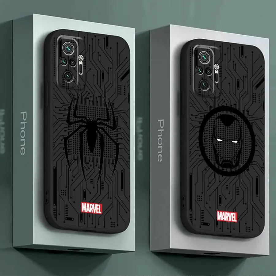 Marvel Hero Logo Phone Case for Redmi Note 7 8 Pro 8T 9 Pro 9S 10 4G 5G 10 11S 10 11 12 13Pro 10Lite 12 13ProPlus5G 12 13 4G 5G