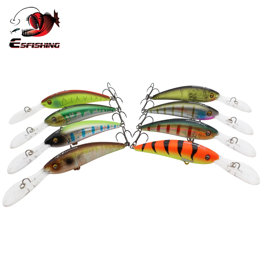 ESFISHING Top Quality Hard Fishing Bait 90mm 16g Easy Sprinter Dive Depth 0-7.5m long casting Minnow Wobbler Bass Pike