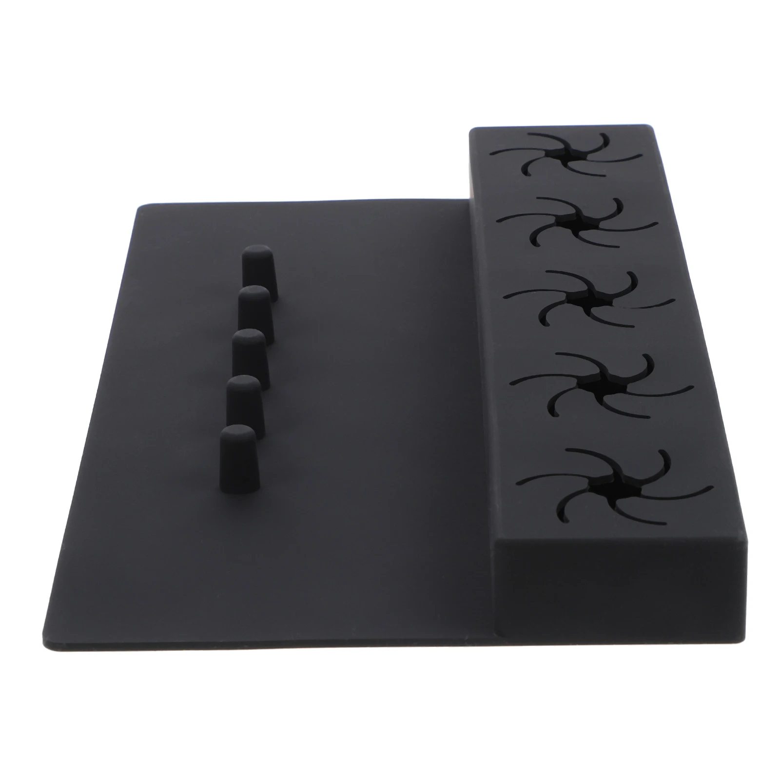 

Nail Polish 5 Grooves Silicone Stand for Bottle Manicure Tool Home Salon Use Easy Nail Polish Bottle Holder Clean Display Rack
