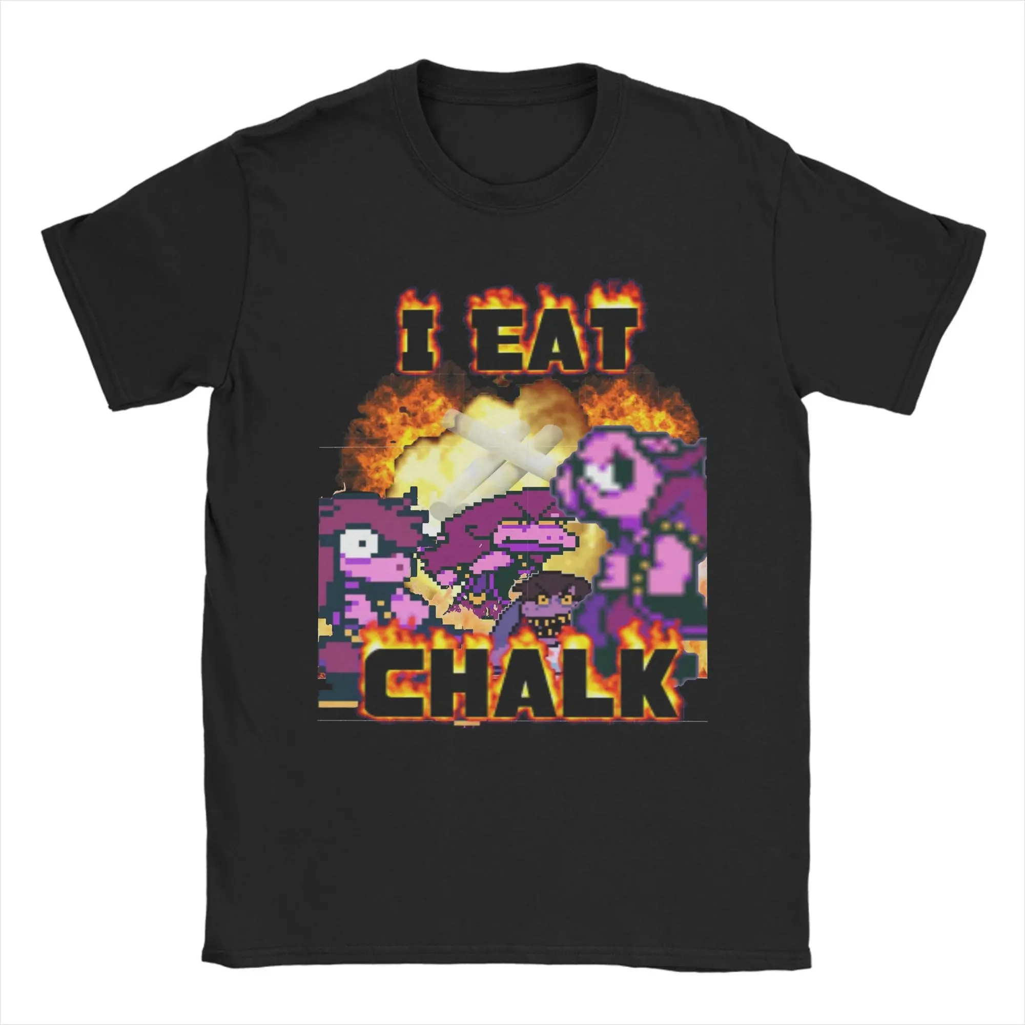 Men Women I Dat Chalk Susie Deltarune T Shirt Pure Cotton Graphic T-Shirt  Top Clothing