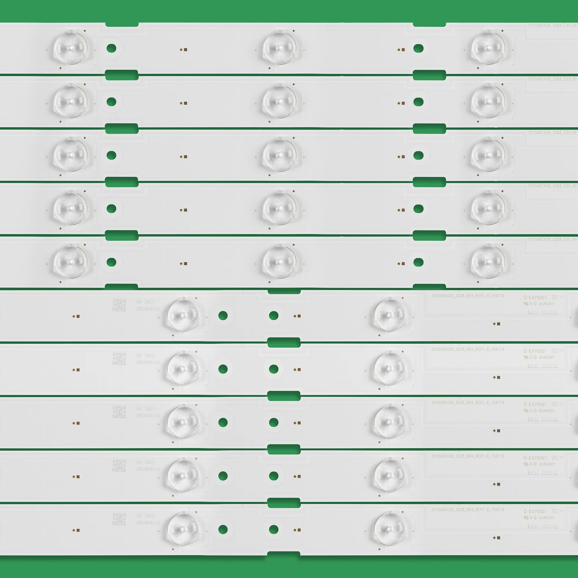 Striscia di retroilluminazione a LED da 10 pezzi per ZLE60600-AB 43 gfb6627 43 vle6524 43 vle6629 muslimit l05 _ rev1.0 LM41-00174A LM41-00173A