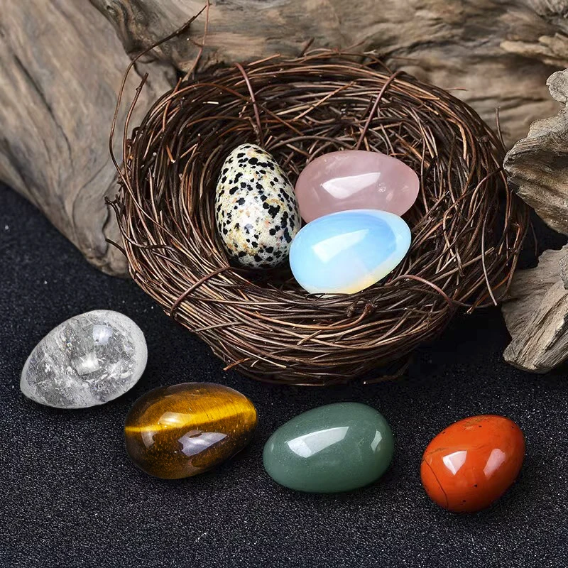 Natural Crystal Egg Starlight Transparent Unique Round High-End Healing Decor